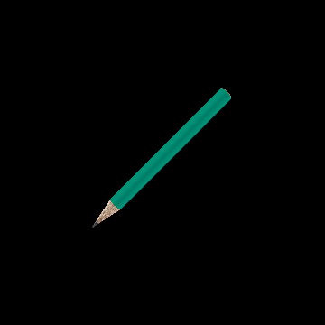 Bleistift rund farbig, kurz, FSC petrol