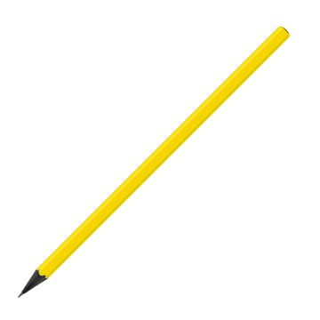 Designbleistift sechskant schwarz durchgefärbt farbig, FSC yellow