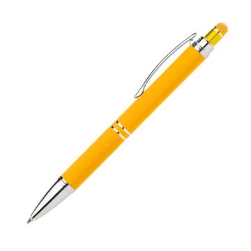 Diamond Soft Touch Kugelschreiber mit Stylus yellow