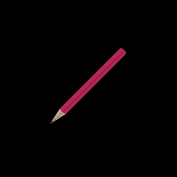 Bleistift rund farbig, kurz, FSC pink