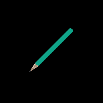 Bleistift sechskant farbig kurz, FSC petrol